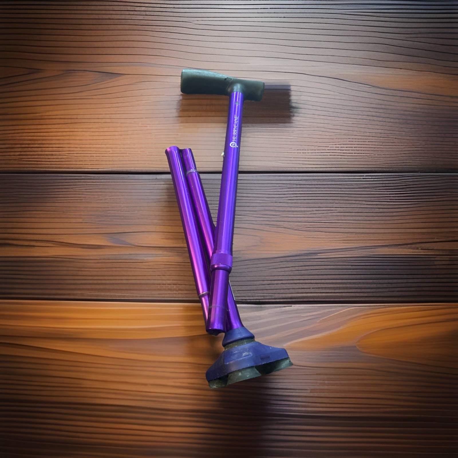 HurryCane Folding Locking Extendable 33” Freedom Walking Cane Purple