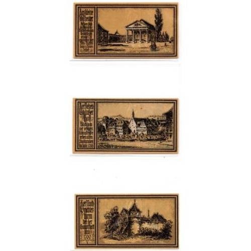 1922 Germany Stuttgart Notgeld Set of 12 Notes (1447)