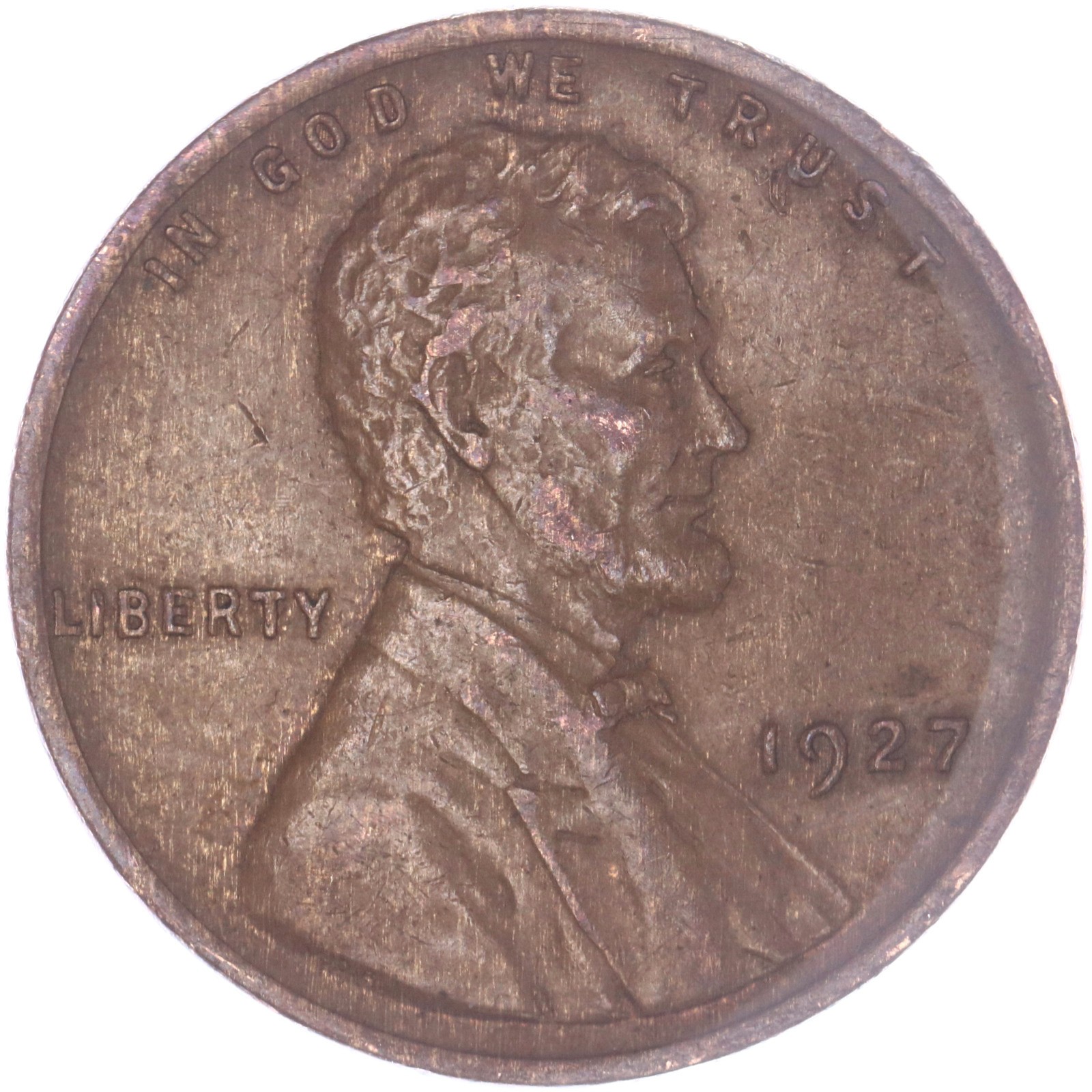 1927 (P) Lincoln Wheat Cent Extra Fine Penny XF