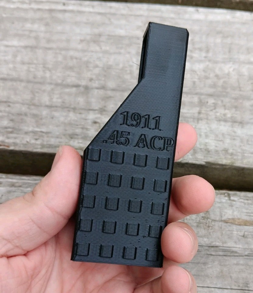 1911 .45 ACP Single Stack Speed Loader/Finger Saver For Magazine - Black