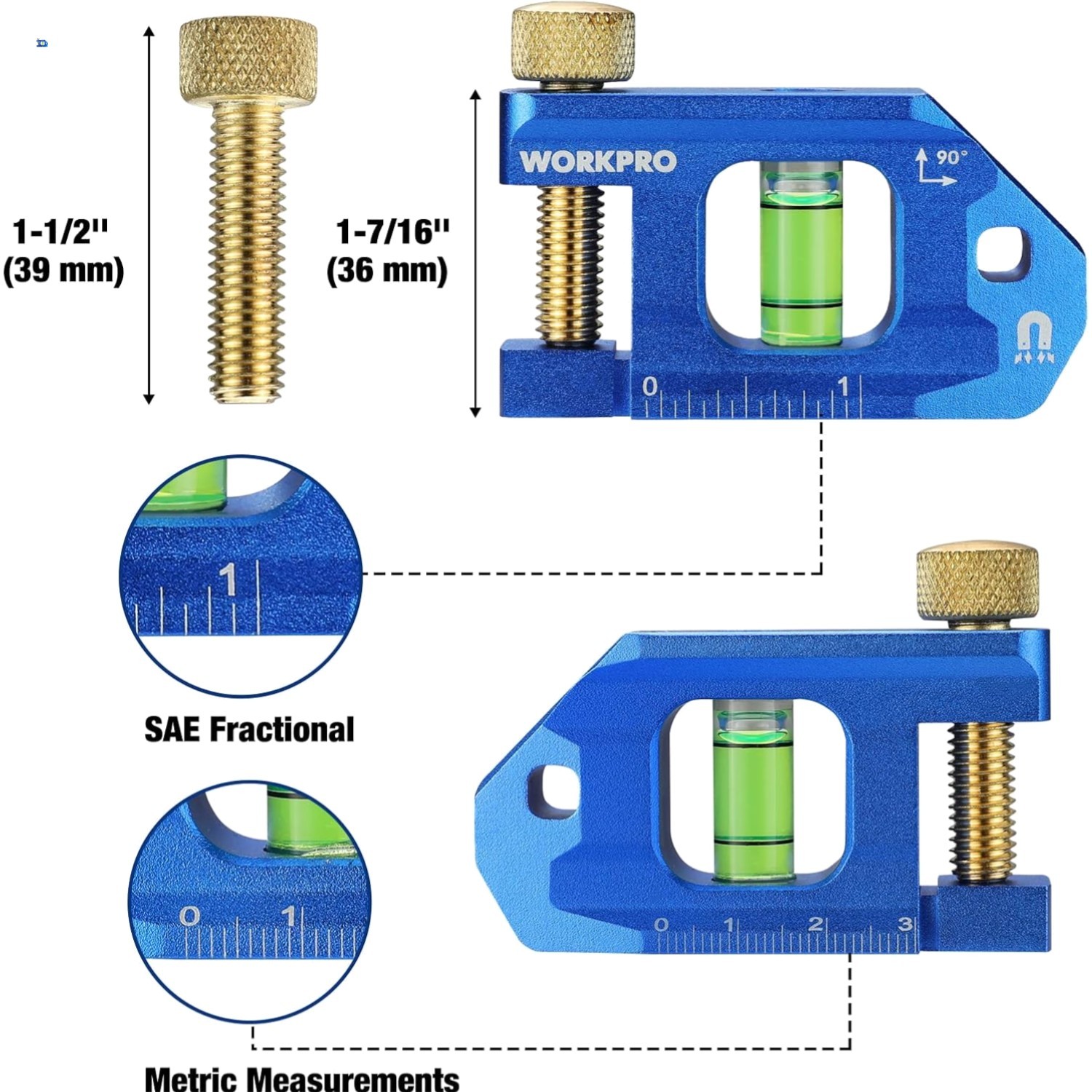 Precision 2.5-Inch Conduit Bending Level with Magnetic Base & Bubble Vial