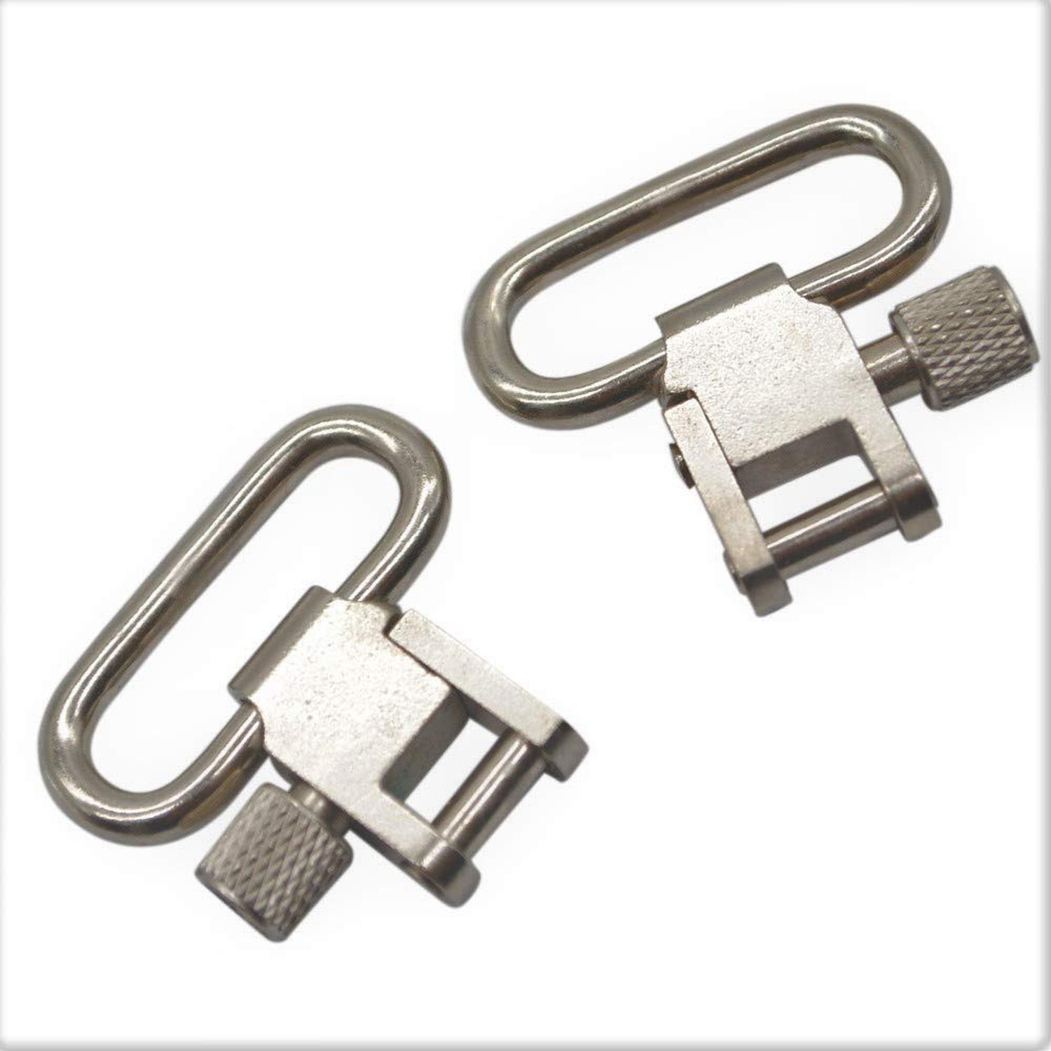 2-Pack Silver 1.0 Inch Quick Detachable Heavy Duty Sling Swivel for Sling Qui...