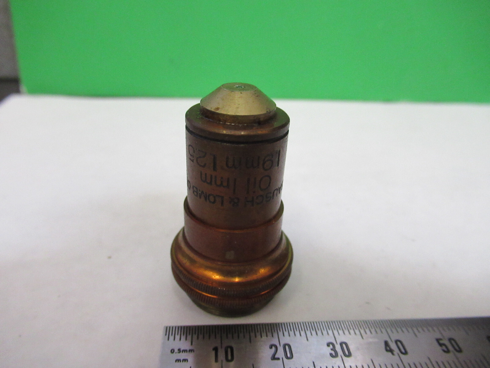 ANTIQUE BAUSCH LOMB BRASS OBJECTIVE 1.9mm MICROSCOPE PART AS PICTURED S7-A-31