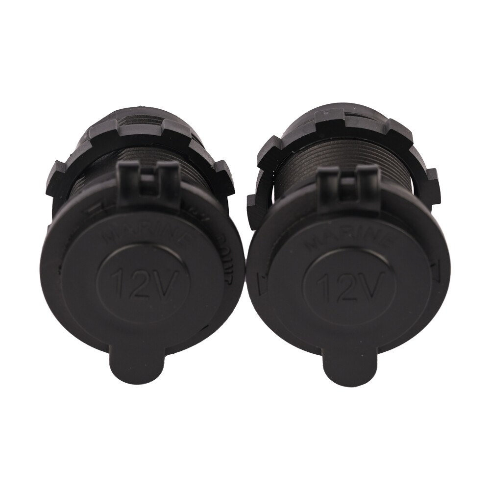 [2pack] 12V Cigarette Lighter Socket Power Outlet Receptacle Plug or Car Marine