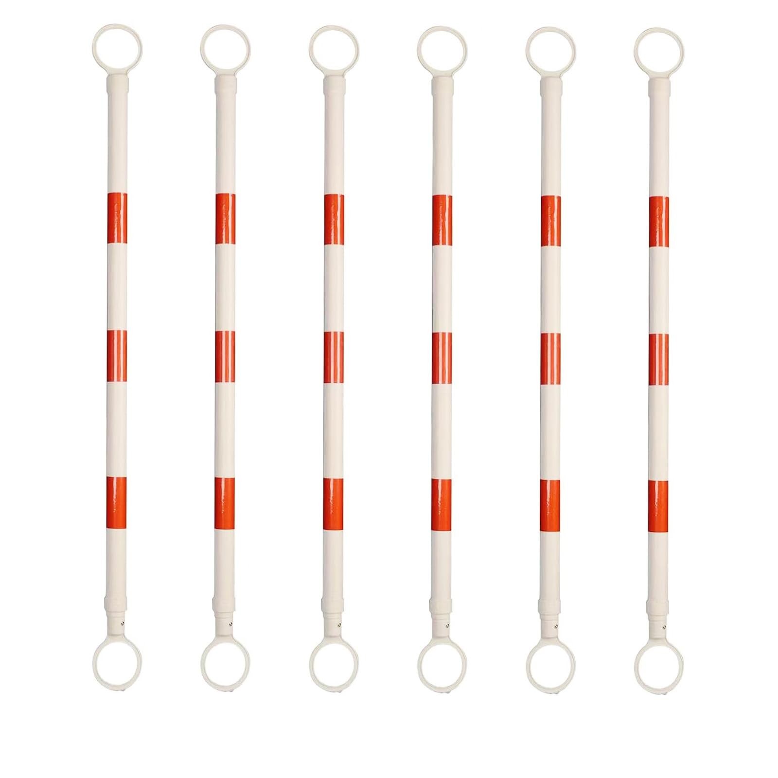 6 Pcs Retractable Traffic Cone Bar, Expandable Cone Bars from 4ft to 7.2ft fo...