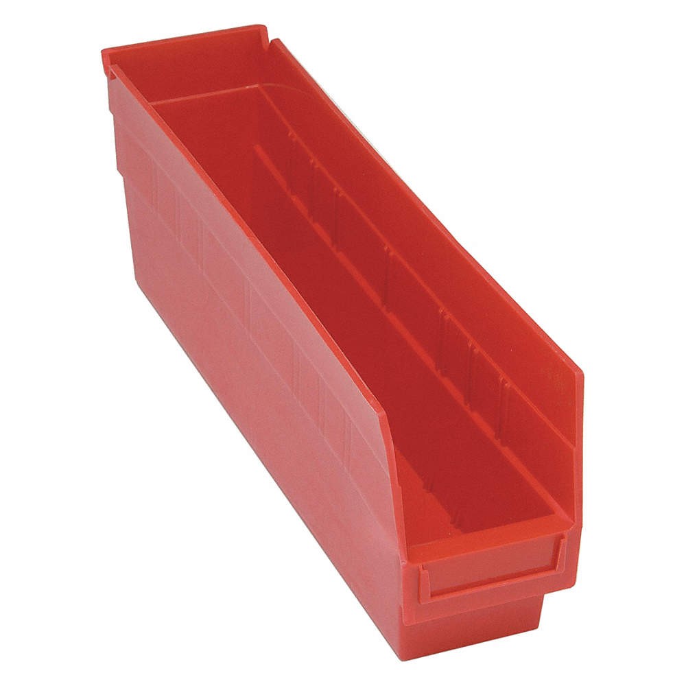 QUANTUM STORAGE SYSTEMS QSB203RD Shelf Bin,Red,Polypropylene,6 in 2ZMT6