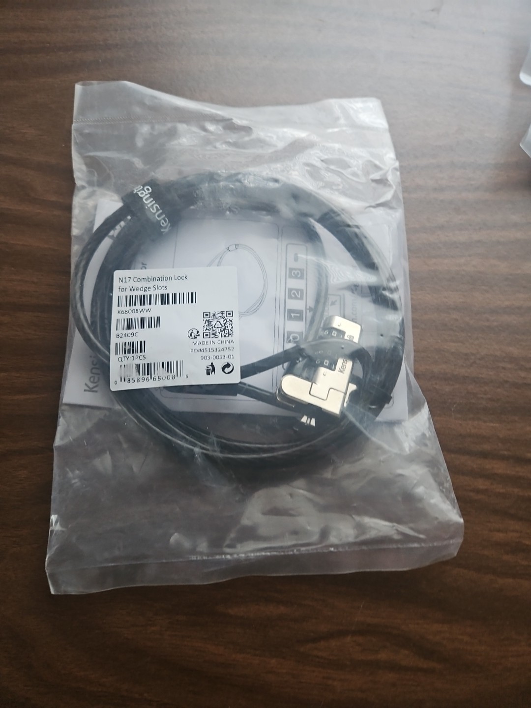 Kensington N17 Combination Lock For Wedge Slots K68008WW