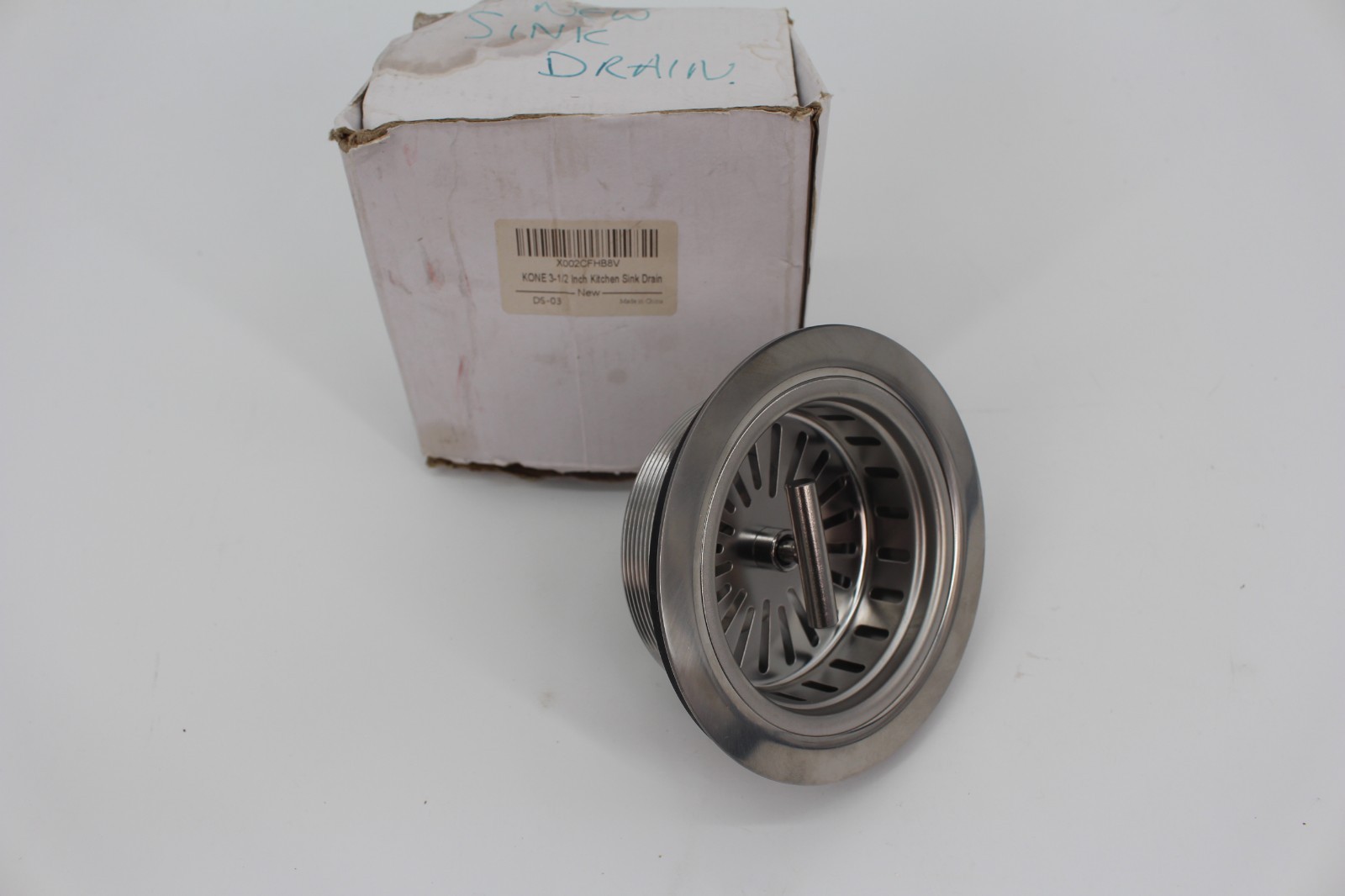 3-1/2 Inch Kitchen Sink Drain Assembly with Strainer Basket/Drain Stopper DS-03