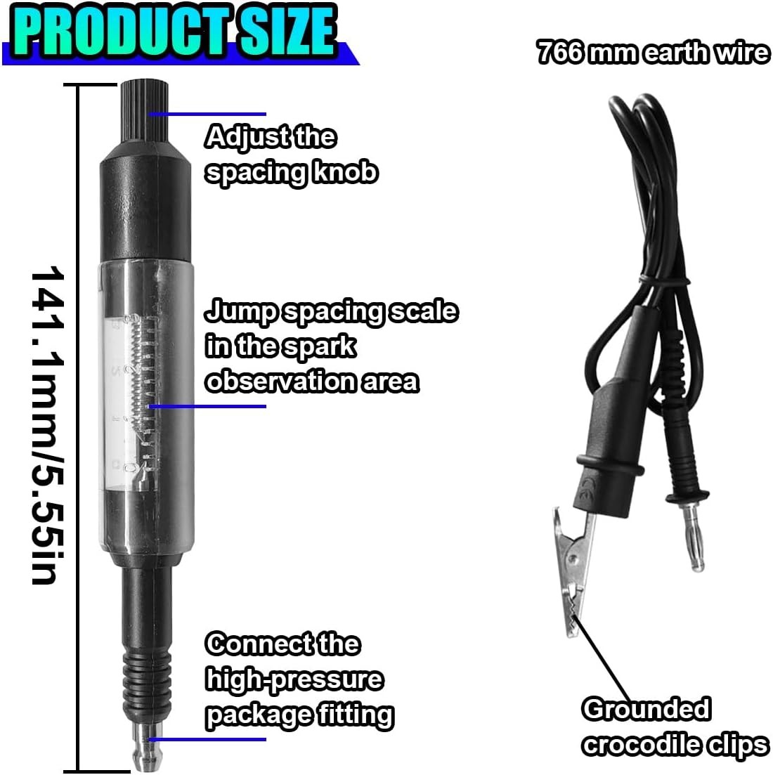 Car Spark Plug Tester Cable, Adjustable Ignition Coil Diagnostic Tool Car
