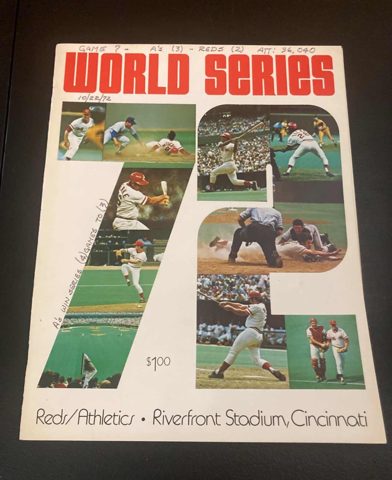 1972 World Series  Game 7 Program