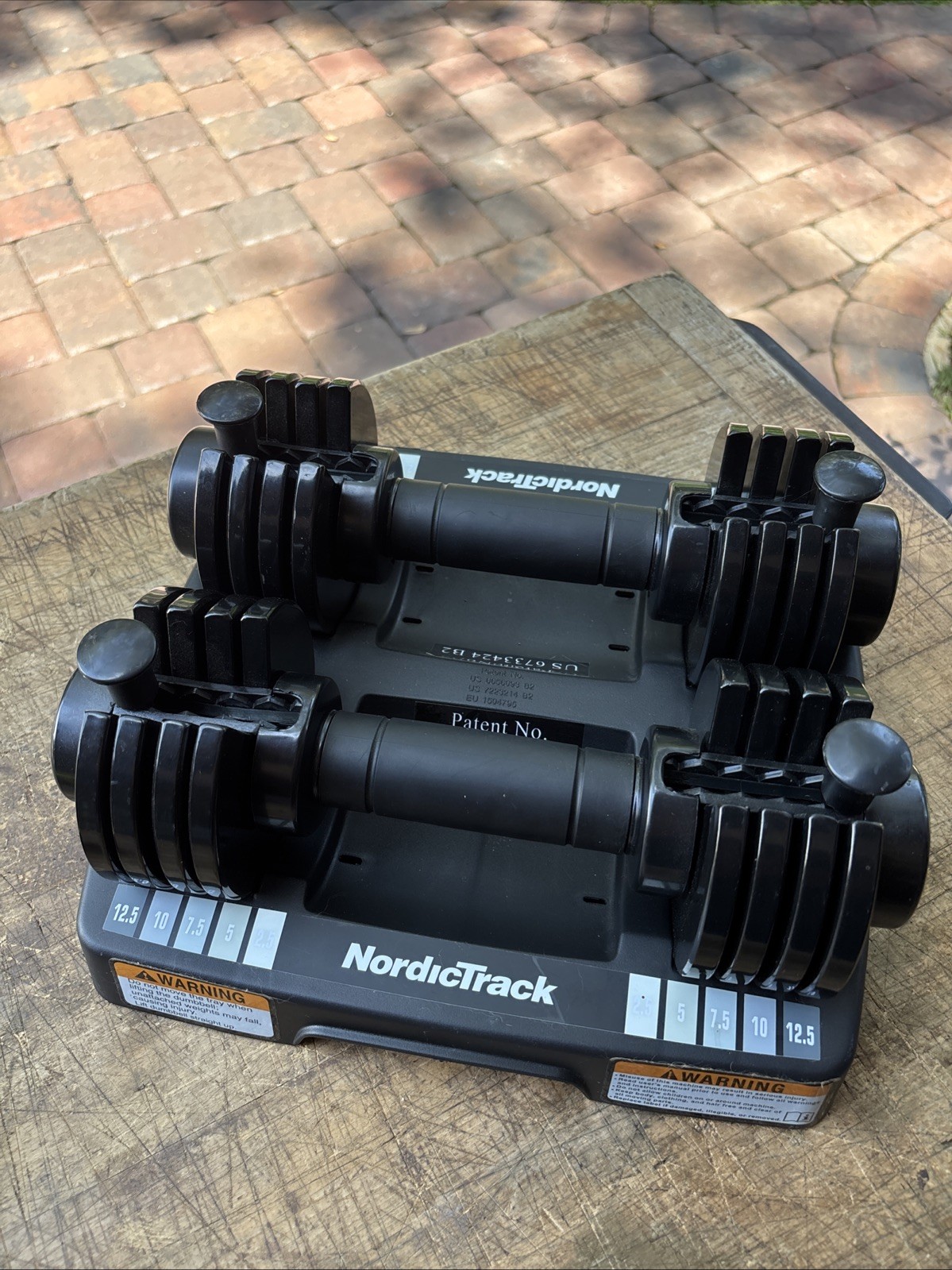 NordicTrack Adjustable Dumbbell Set 2.5 - 12.5 lbs Select-A-Weight Home Gym