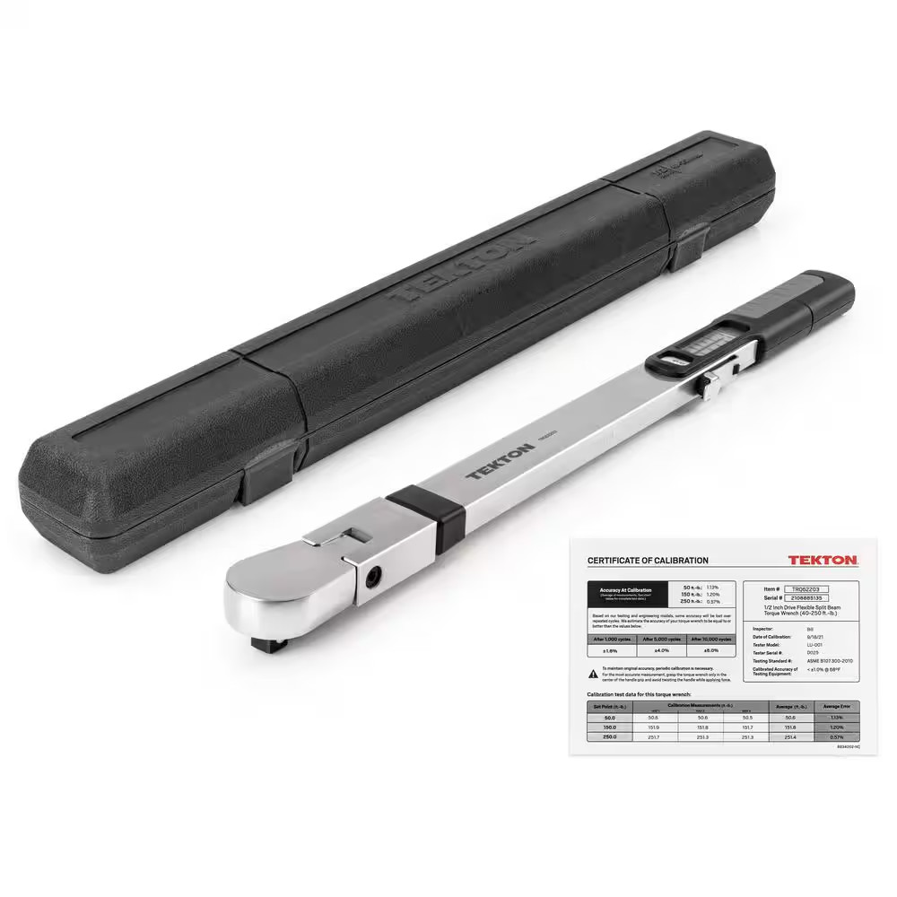 1/2 In. Drive 72-Tooth Split Beam Torque Wrench (40-250 Ft./Lbs.)