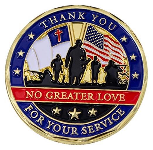 Patriotic Collectibles for Veterans, Christian Military Tokens, Single Coin