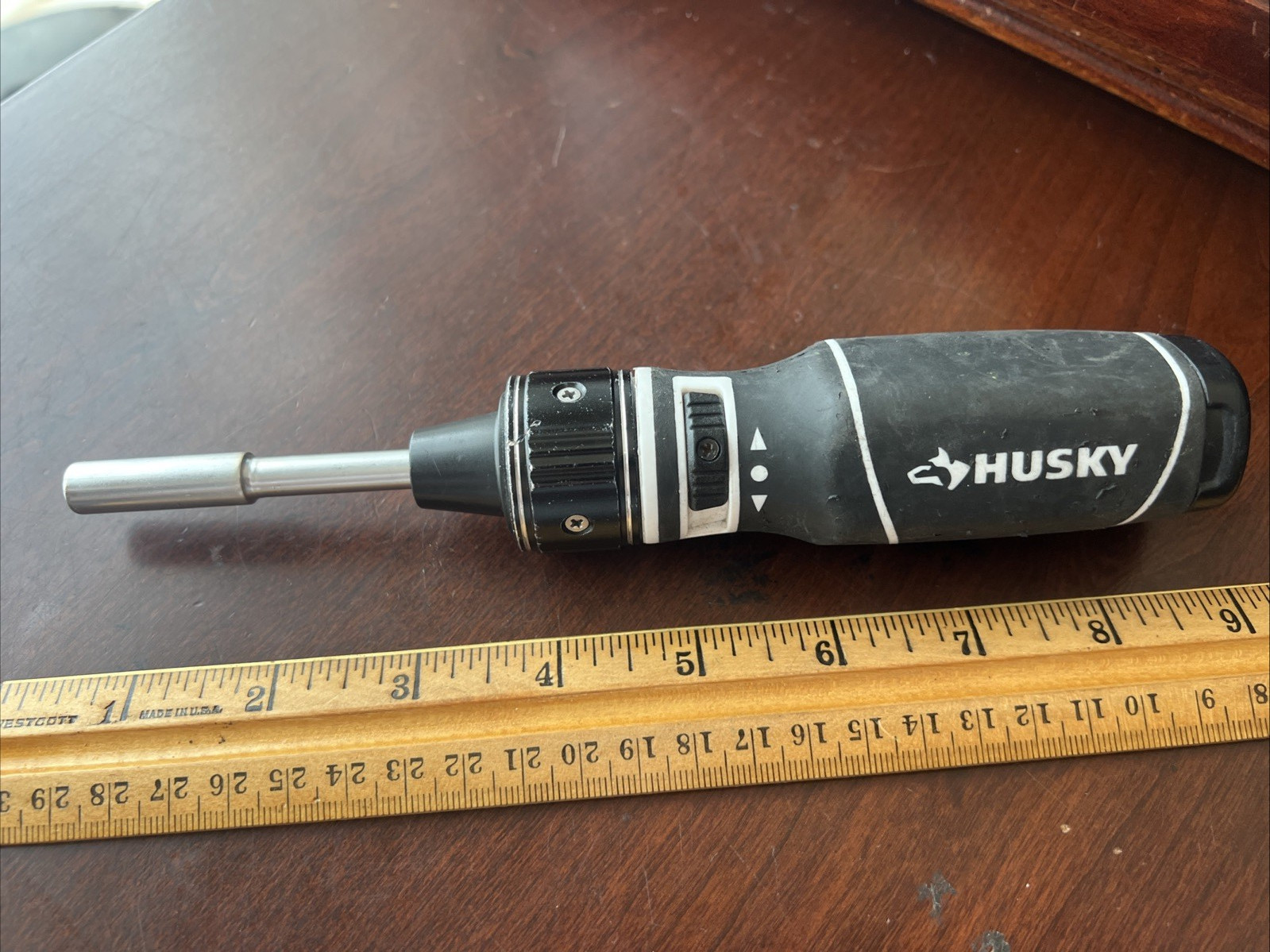 Husky Continuous Drive Ratcheting Screwdriver with bits