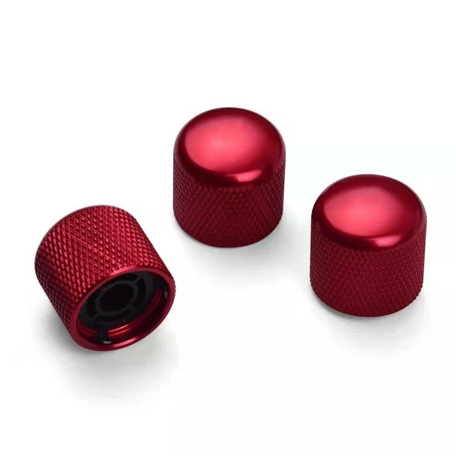 3Pcs Volume Tone Control Knobs Metal Dome Button Caps For Electric Guitar/Bass