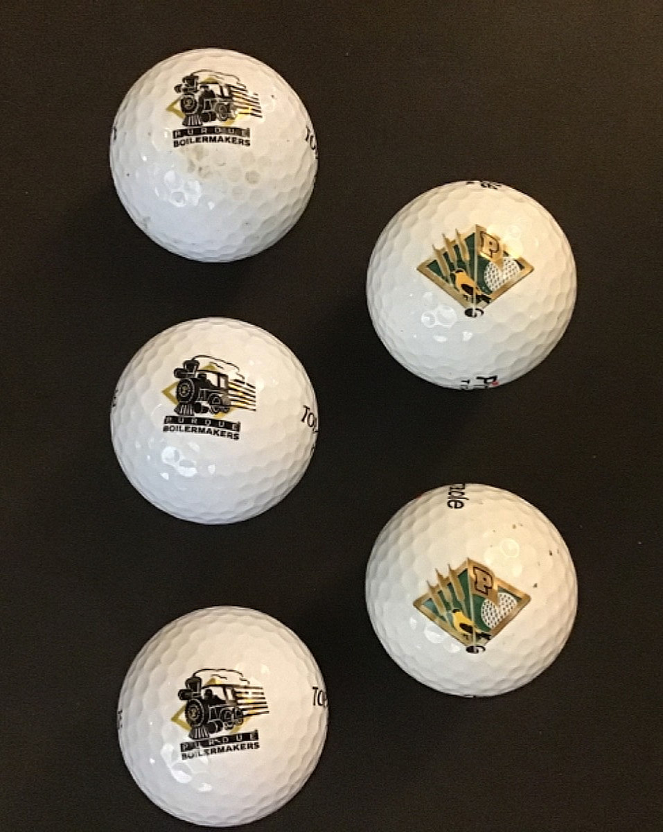 Lot of 5 Purdue University Top Flite/Pinnacle Golf Bulbs