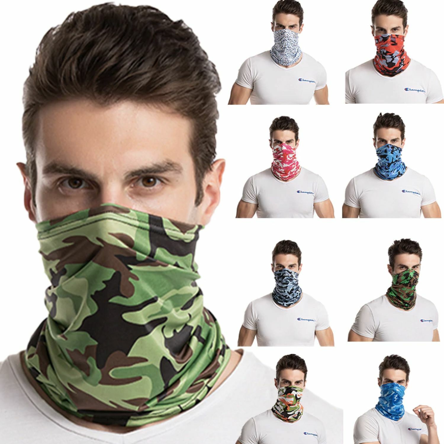 Camouflage Head Face Bandana Neck Mask Gaiter Fishing Hiking Cycling Outdoor UV