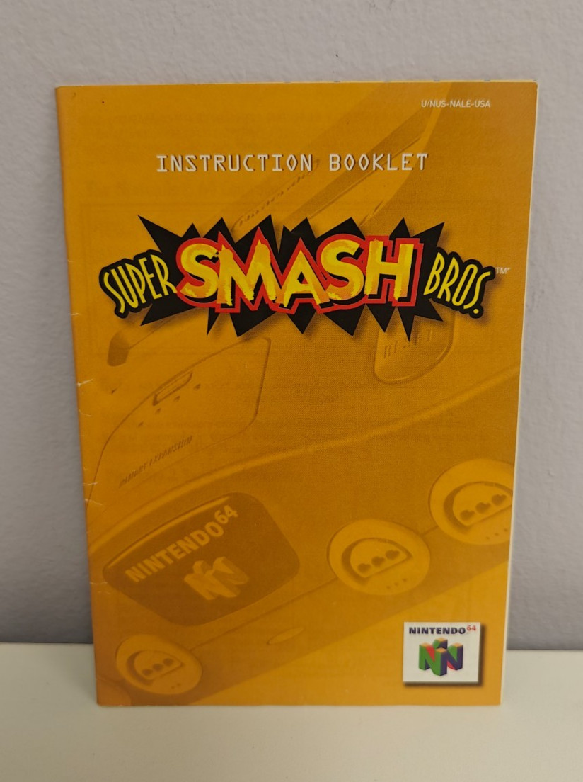 N64 Super Smash Bros manual / booklet ONLY - Good condition