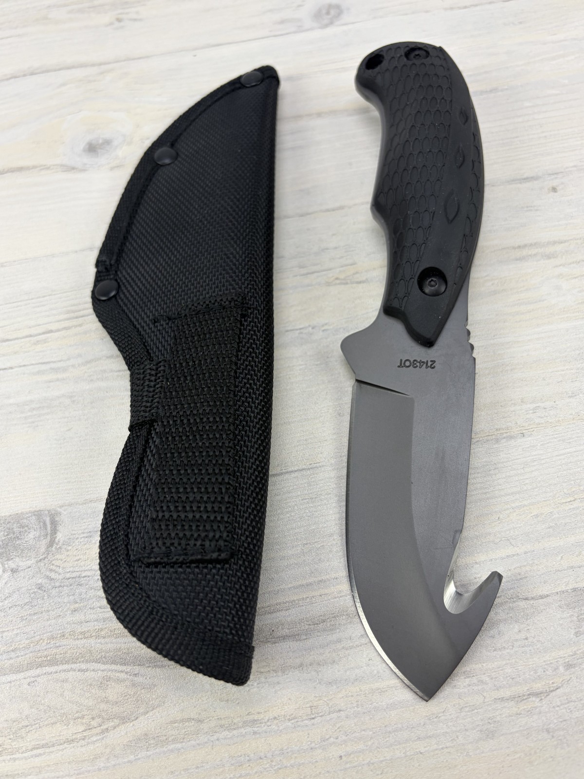 Schrade Old Timer Copperhead Guthook Fixed Blade Hunting Skinning Knife + Sheath