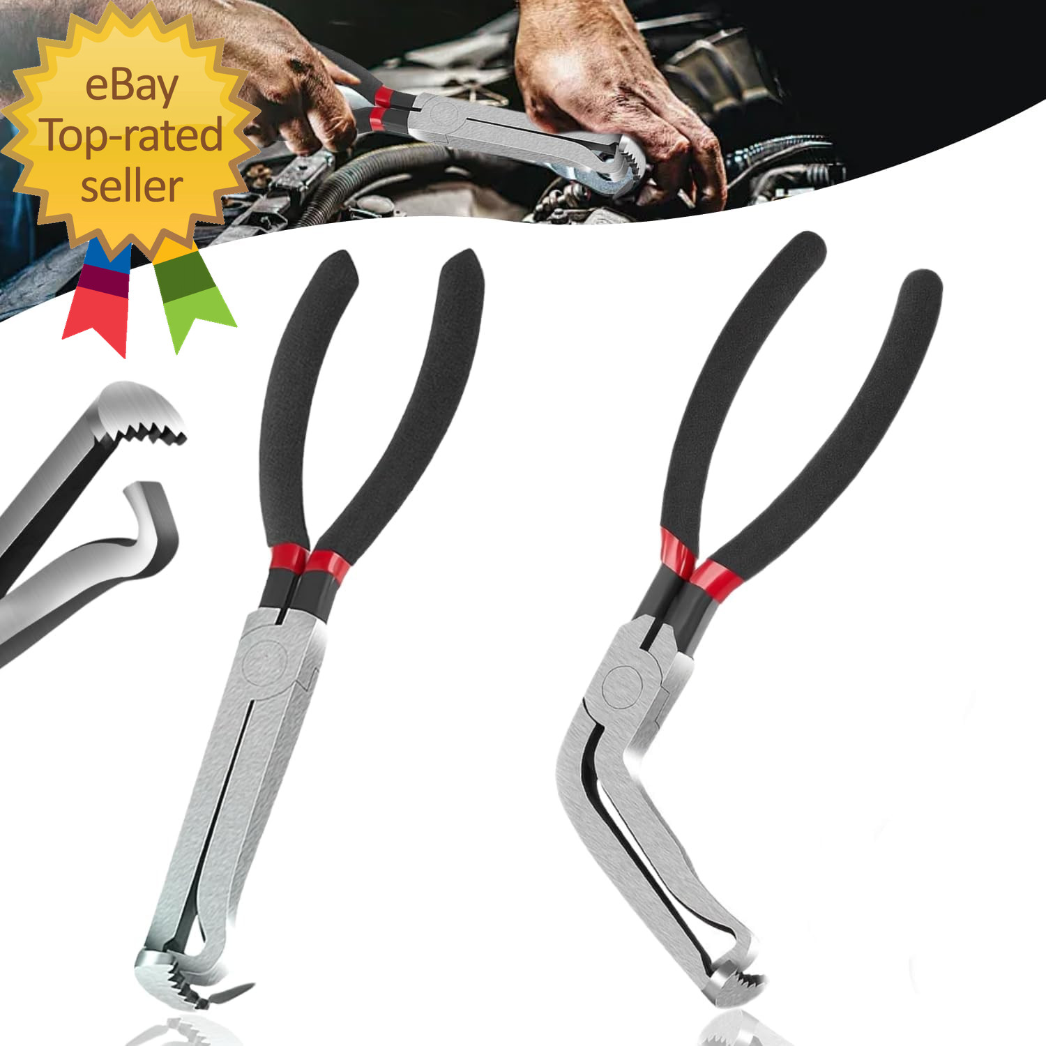 37960 Electrical Disconnect Pliers Upgraded 8Inch Automotive Electrical Plug