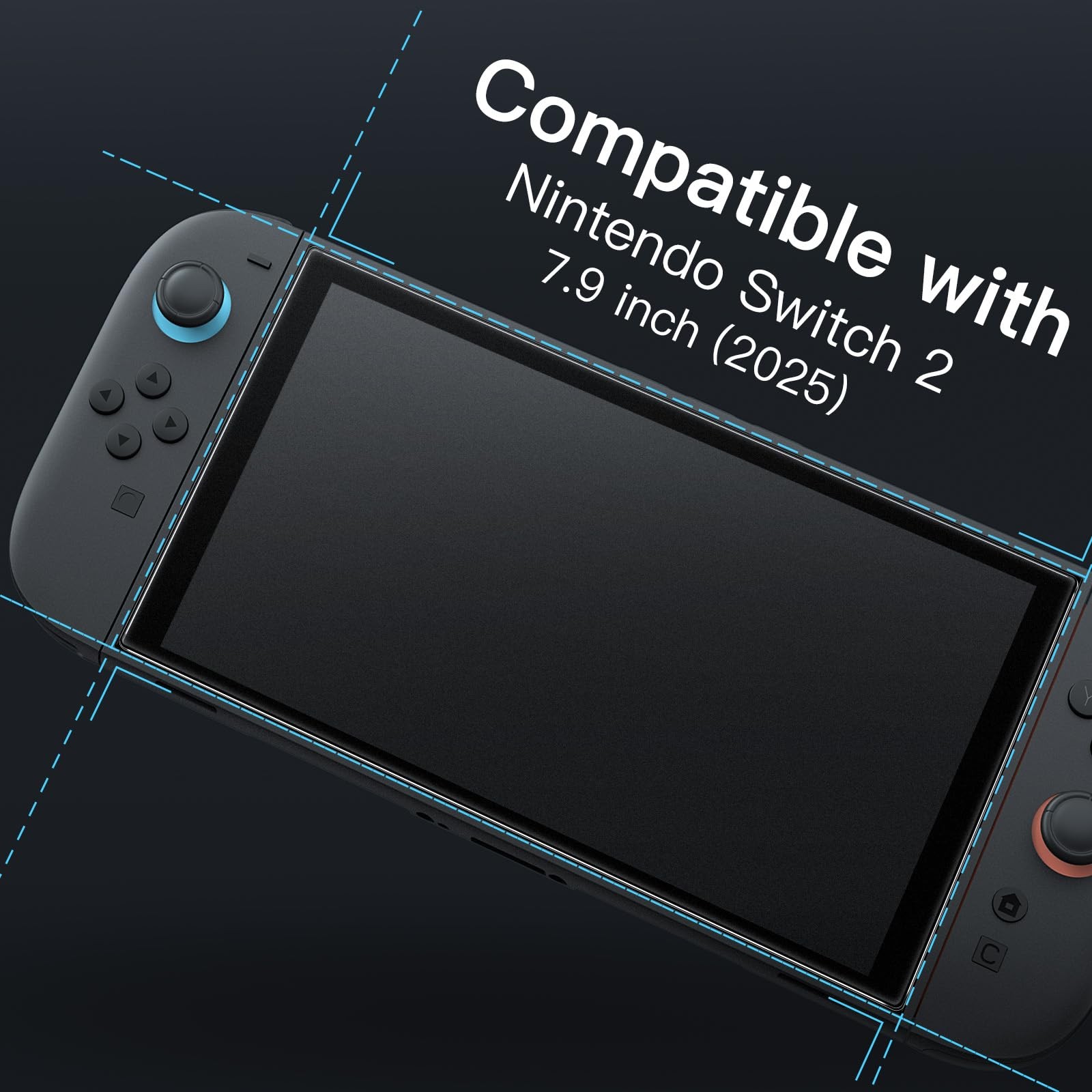 JETech Matte Screen Protector for Nintendo Switch 2 2025, Anti-Glare, 2-Pack