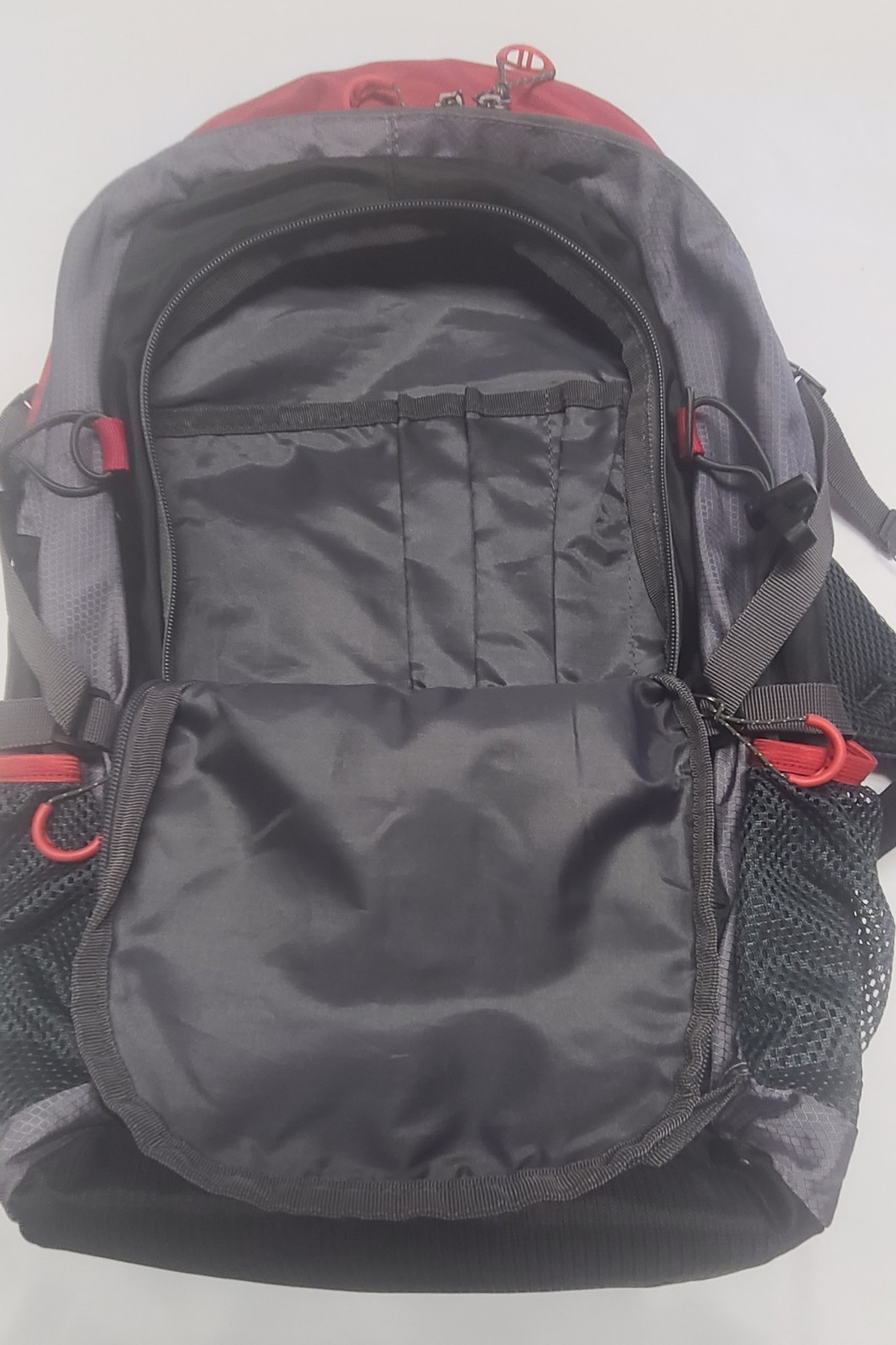 Silversea Expeditions Cruise Line Technical Backpack | Grey & Red Hiking Daypack