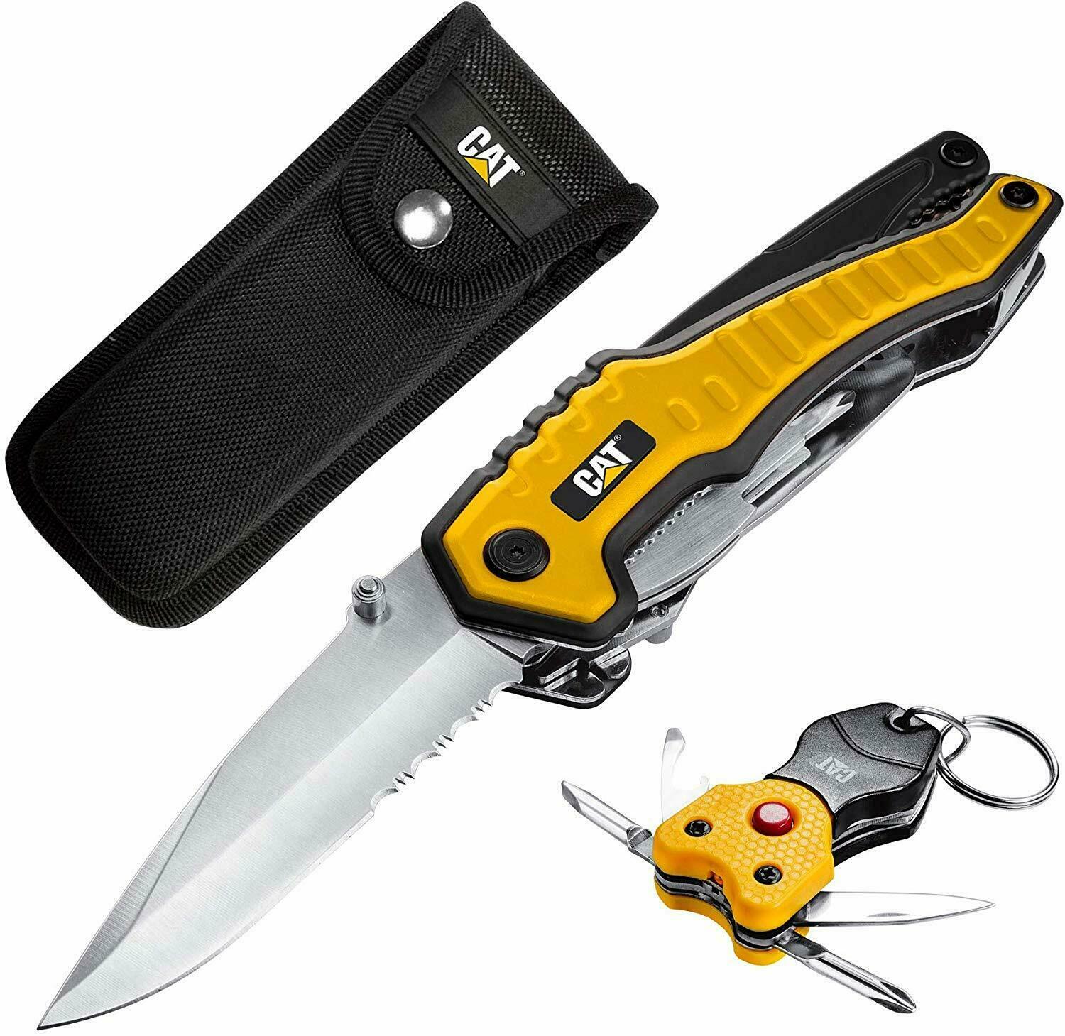 New CAT 2 piece Multi-Tool Set with Storage Pouch Nice Gift
