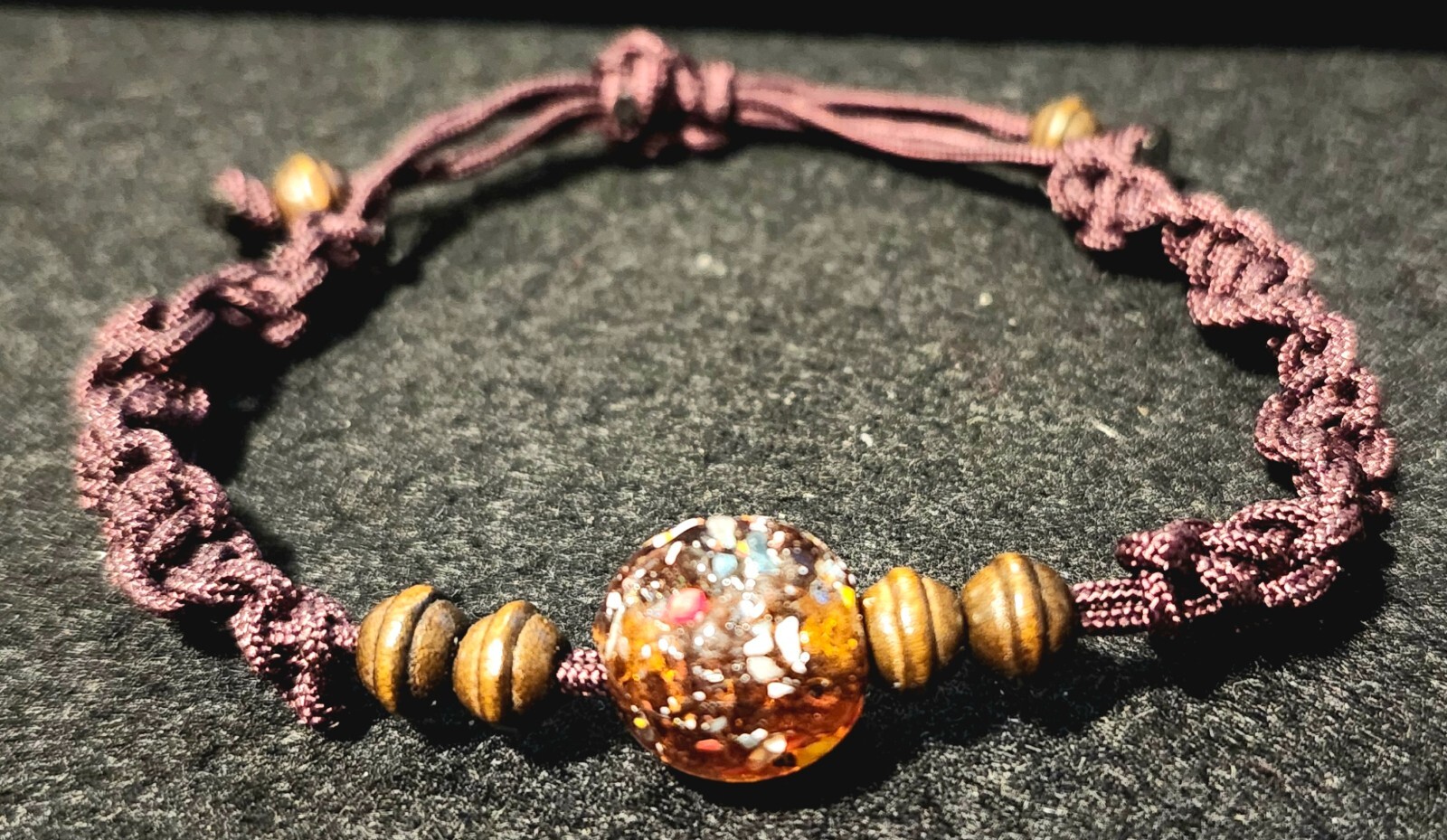 Handmade Nylon and Bead Bracelet