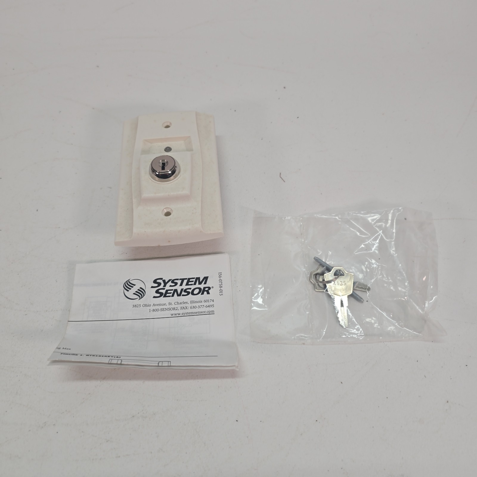 System Sensor RTS151KEY Key Switch Remote Test Station