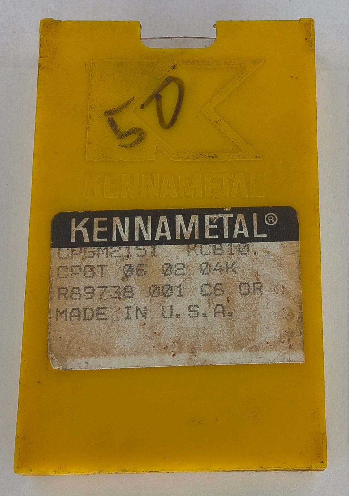 KENNAMETAL CPGM2151 KC810 CGT06 02 04K R89738 001 MADE IN U. S. A.