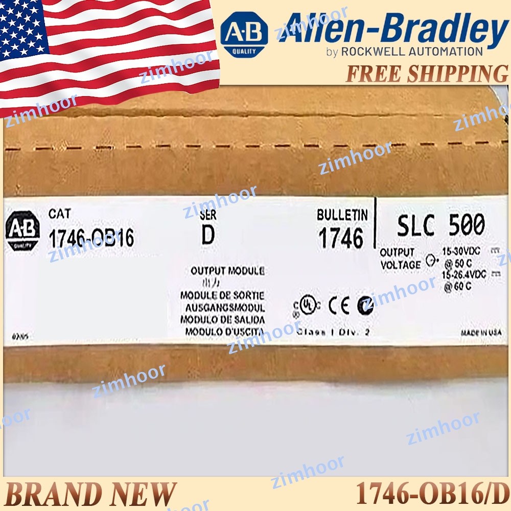 New in Box AB 1746-OB16/D CAT SLC 500 PLC Output Module Free Ship US