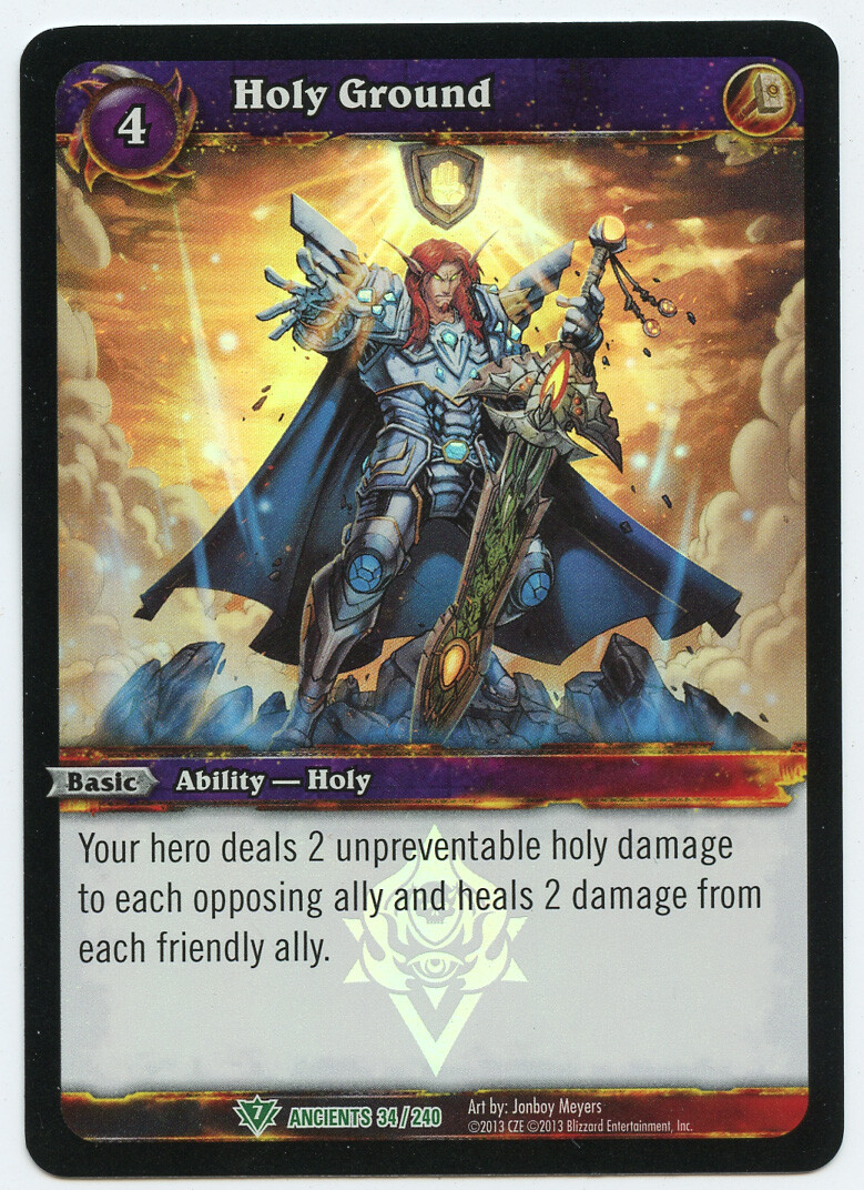 WOW World of Warcraft x4 Holy Ground Foil 34/240 Ancients