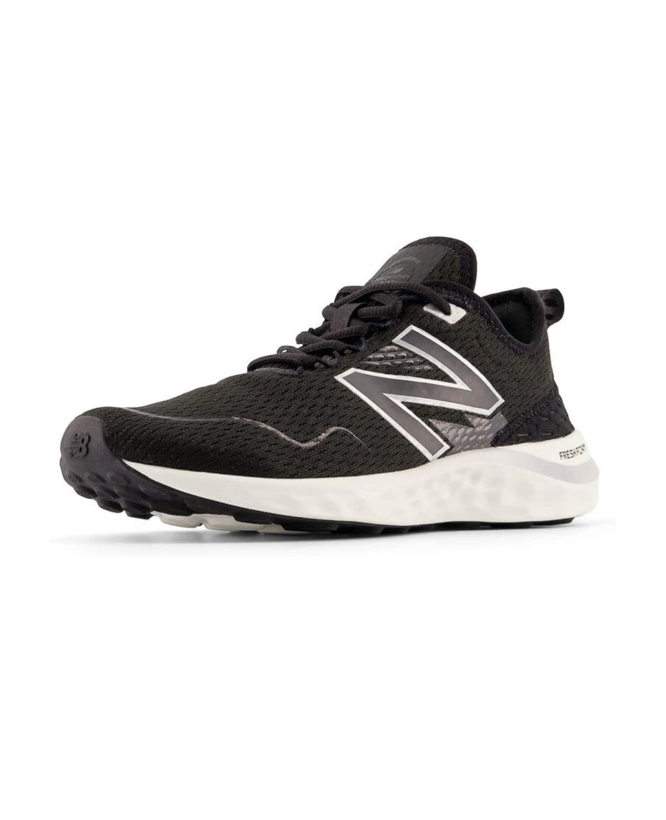 New Balance Women Fresh Foam SPT V4 Running Shoe, Black/White, 6.5US-37EUR