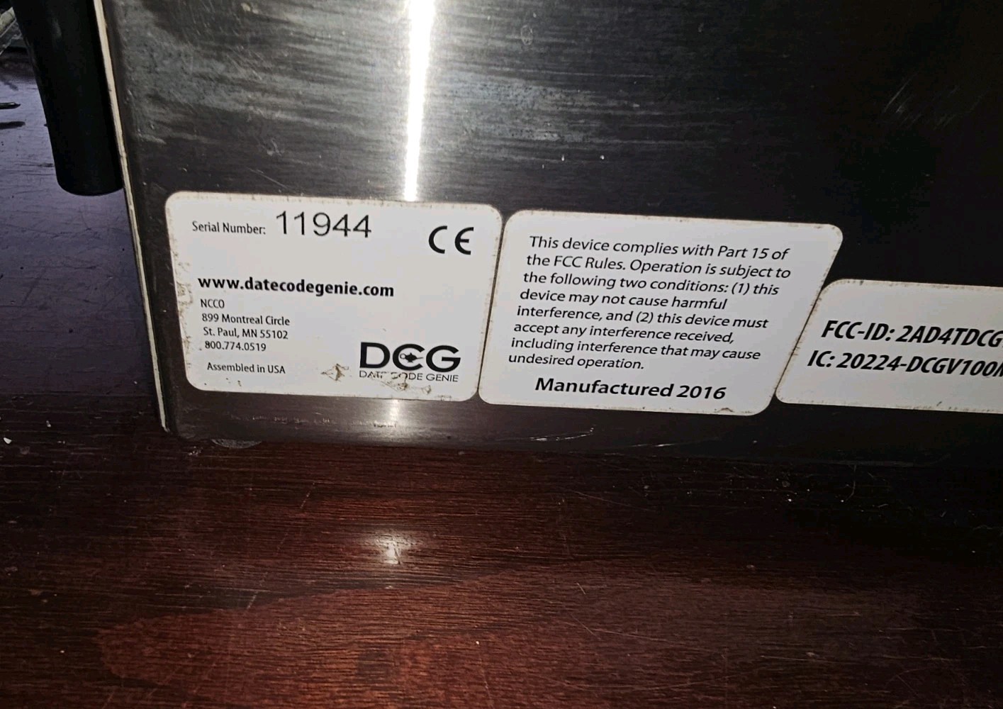 Datecode Genie Label Printer/Tablet, Turns On, Untested - Used