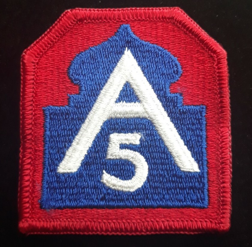 VTG US Army 5th Army A5 Division Unit  Military Uniform Shoulder Sleeve Patch