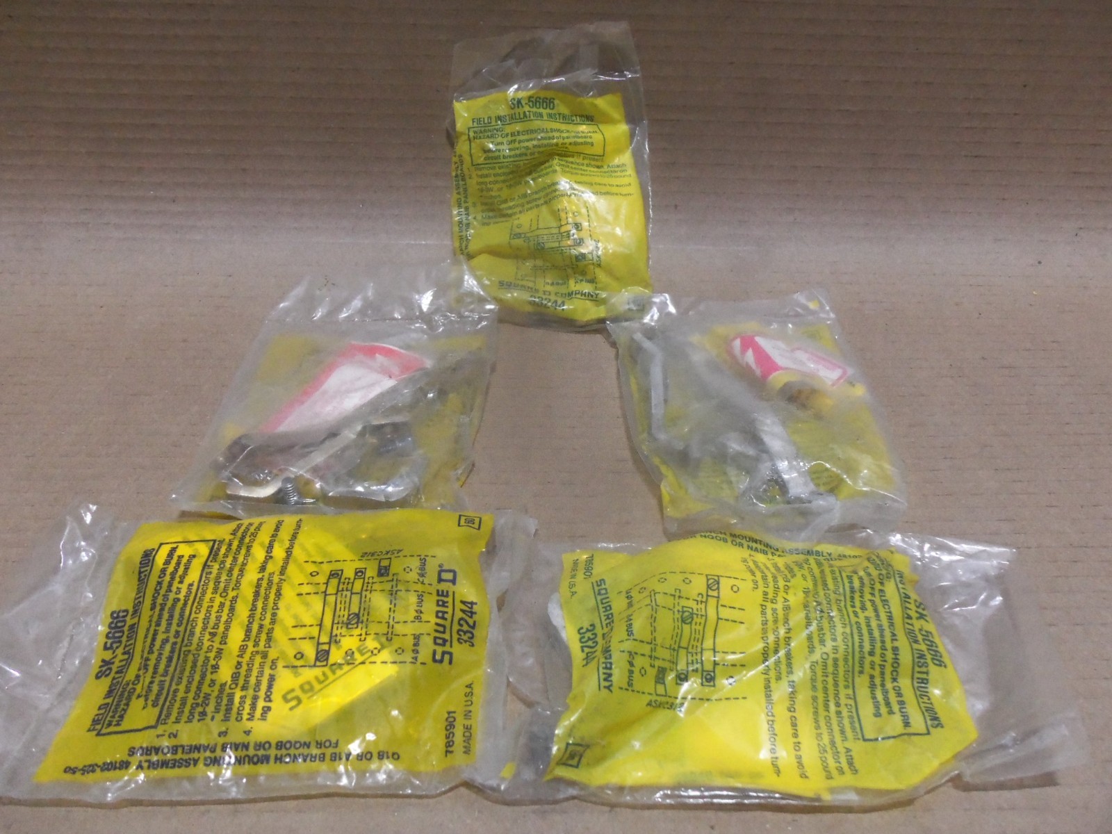 NEW LOT OF 5 SQUARE D SK5666 NQOB PANELBOARD ACC. MOUNTING KIT AK