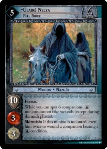 LOTR TCG HUNTERS ULAIRE NELYA FELL RIDER 15R186 LP/NM