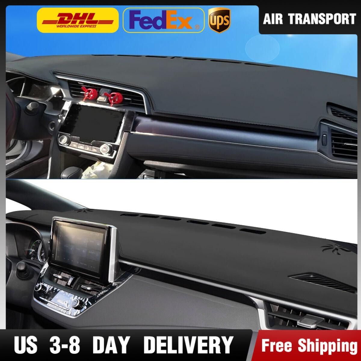Non-slip Leather Dash Cover Dash Carpet Dash Mat for VW Jetta 2025 2026