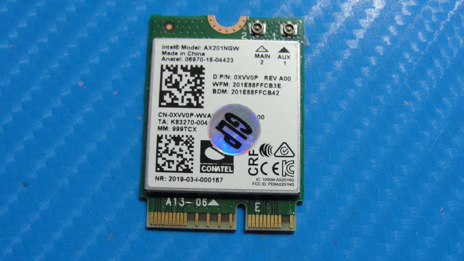 Dell Latitude 5420 14" Genuine Laptop Wireless WiFi Card AX201NGW XVV0P