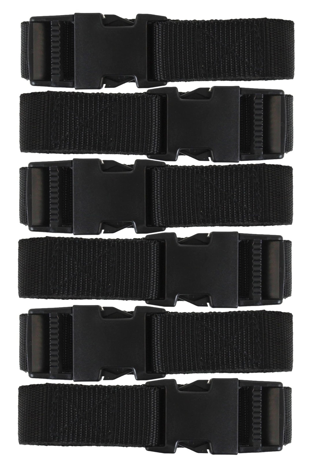 Harrier Hardware Utility Strap with Quick-Release 6-Pack, Black 72-Inch