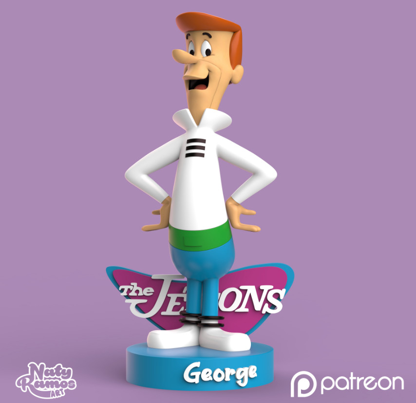 UNPAINTED George Jetson Jetsons 3D Printed Model Kit NR