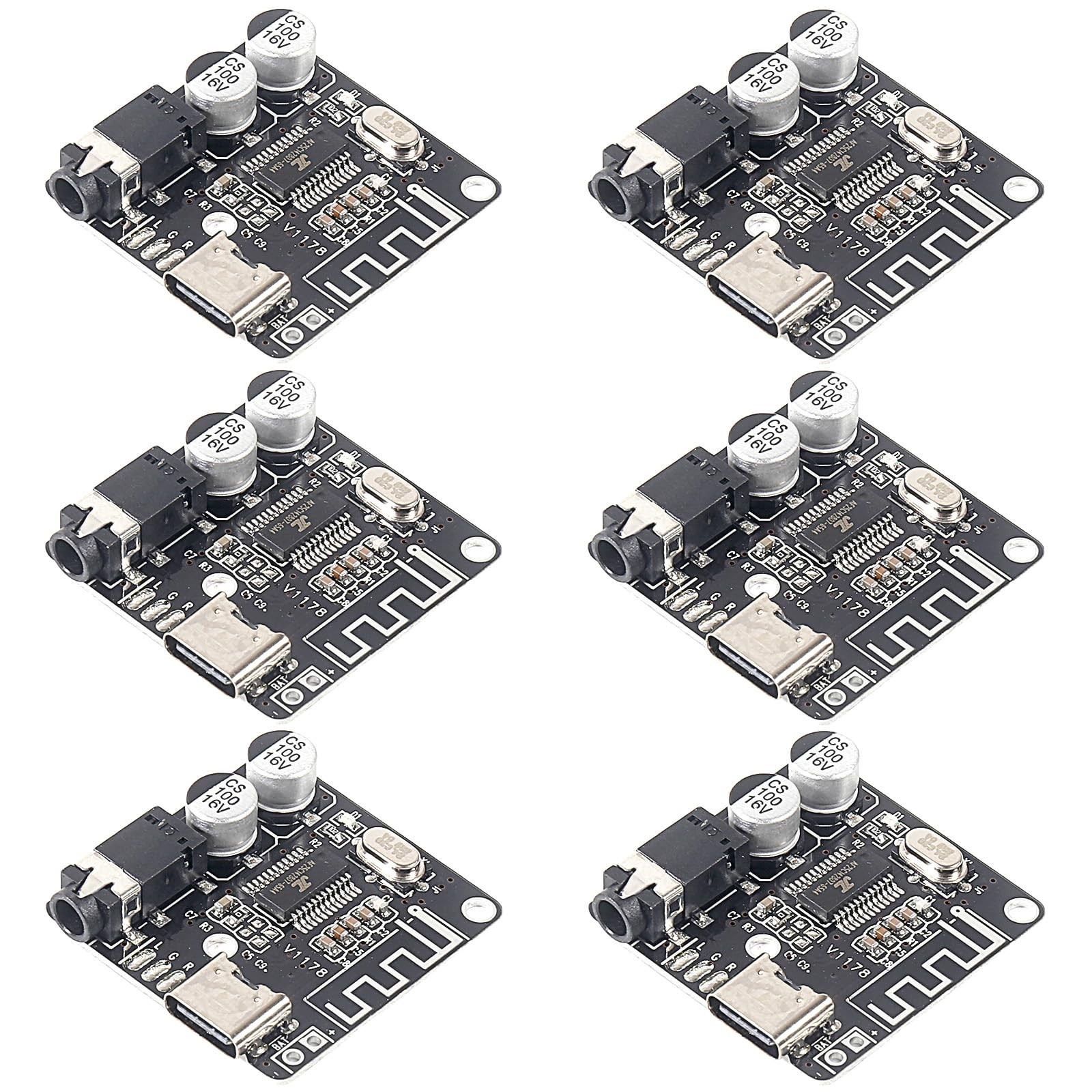 6pcs Bluetooth 5.0 MP3 Lossless Decoder Board VHM-314, BT Audio Receiver Modu...