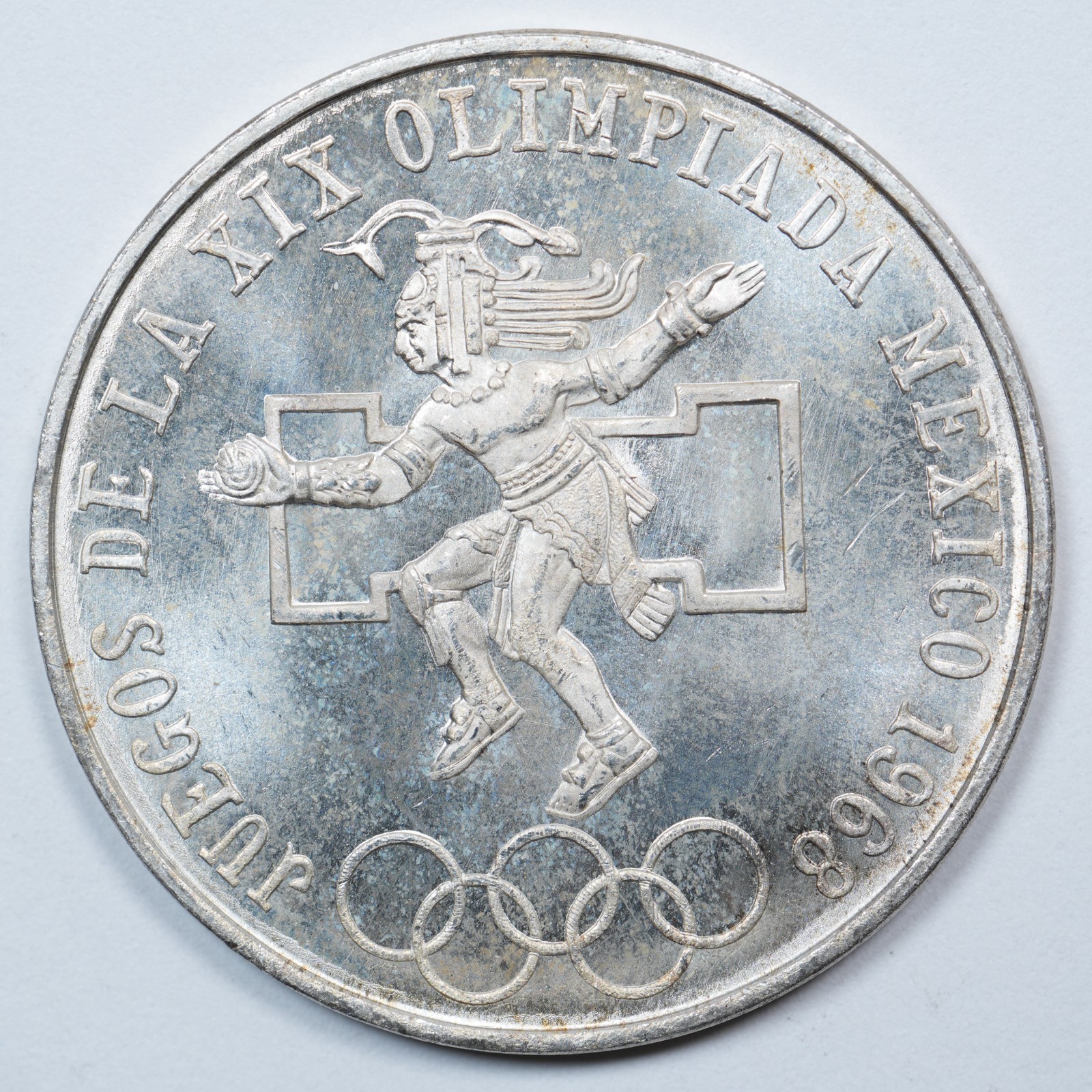 1968 Mexico 25 Pesos - .720 Silver - Olympic Games