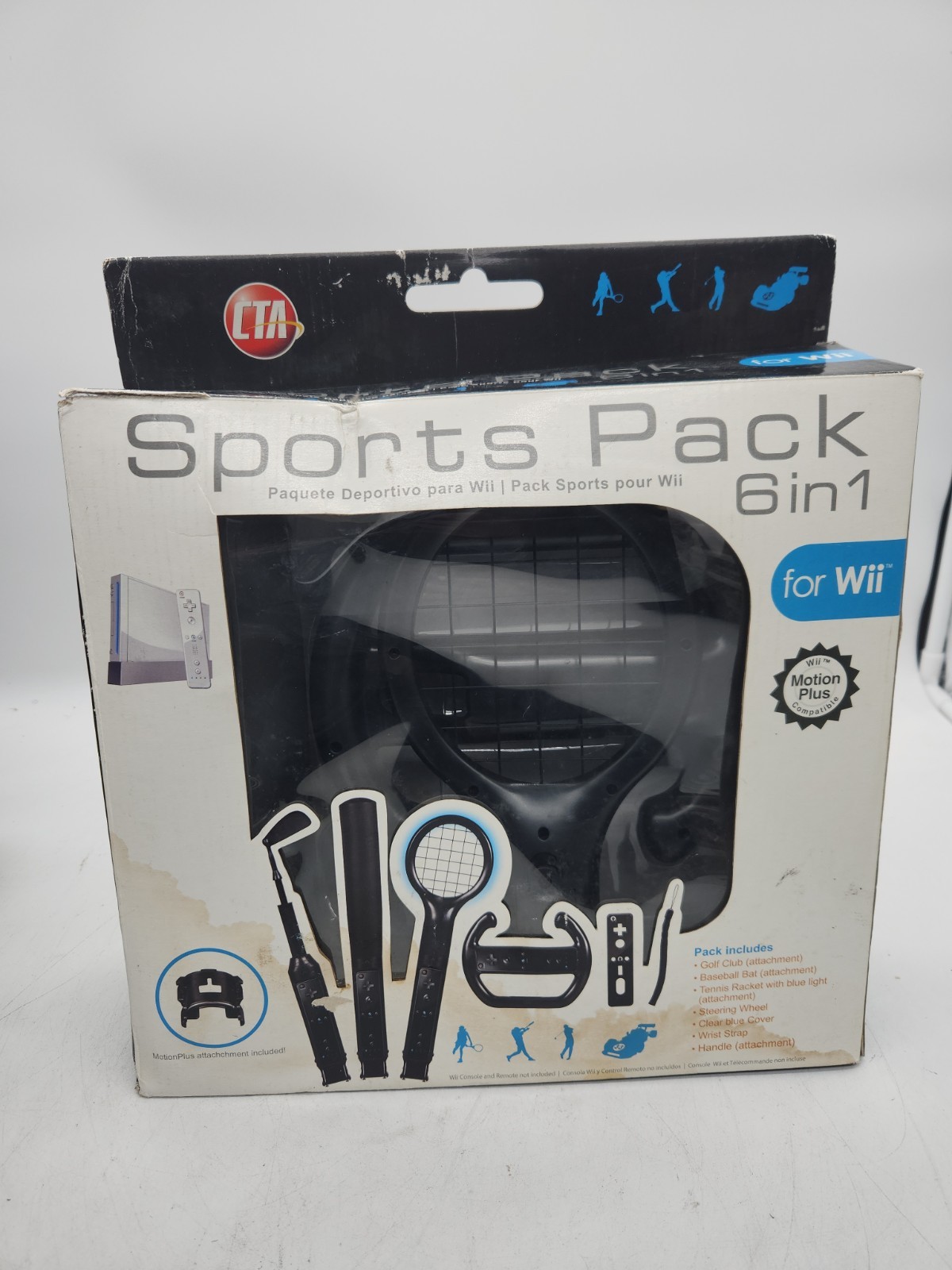 Sports Pack 6 in 1 for Wii Motion Plus: Golf Club, Baseball Bat, Tennis Racket