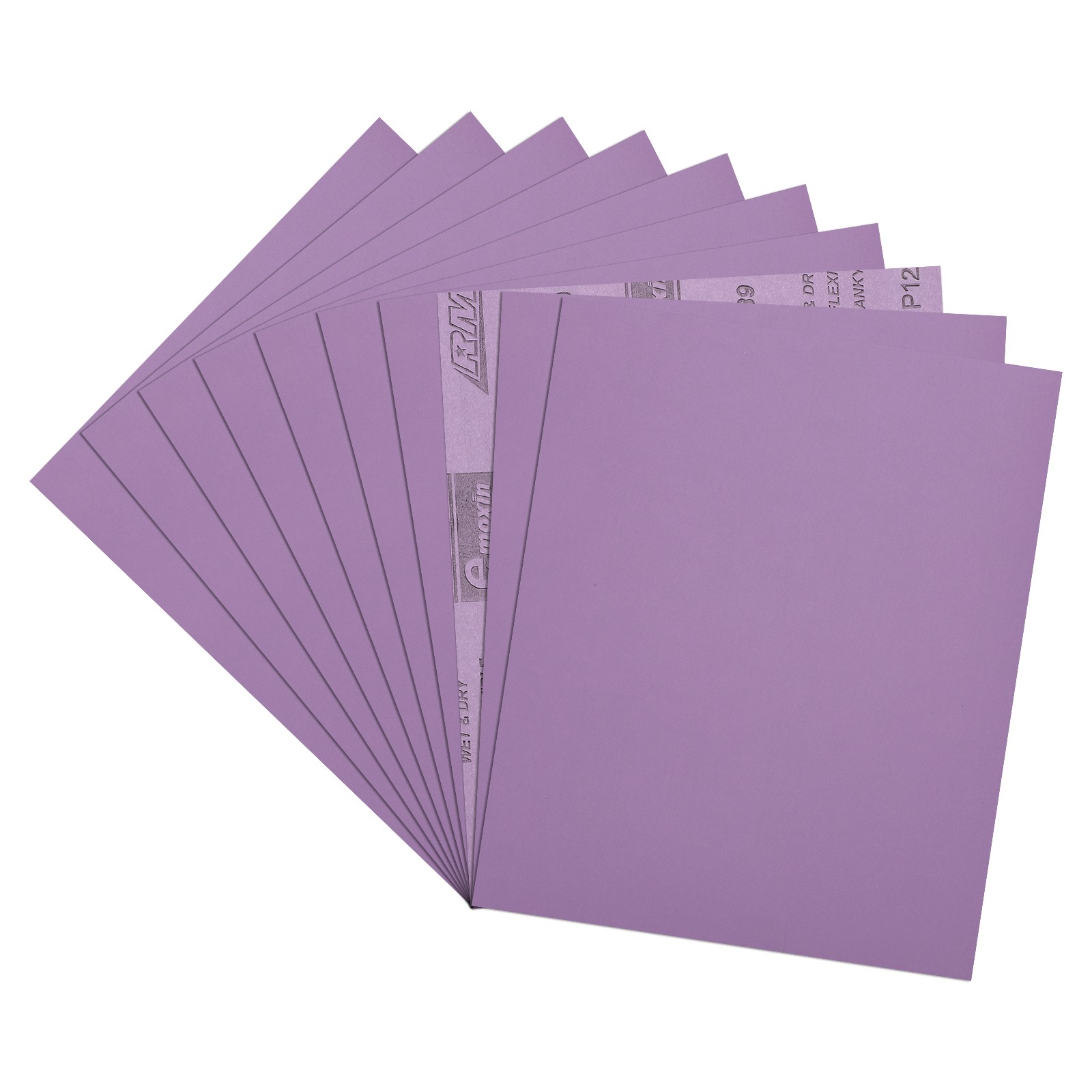 Sandpapers (9" x 11"/229mm x 279mm) 10 Sheet, 1200 Grit Purple Sand Paper
