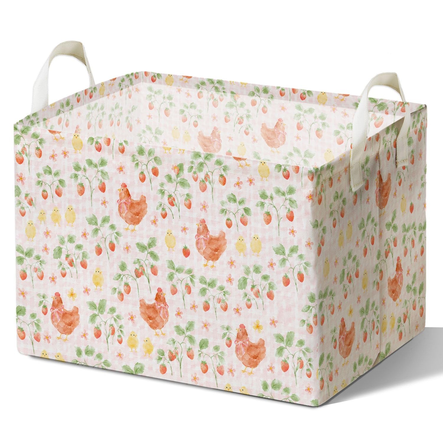 Hen Storage Basket Pink