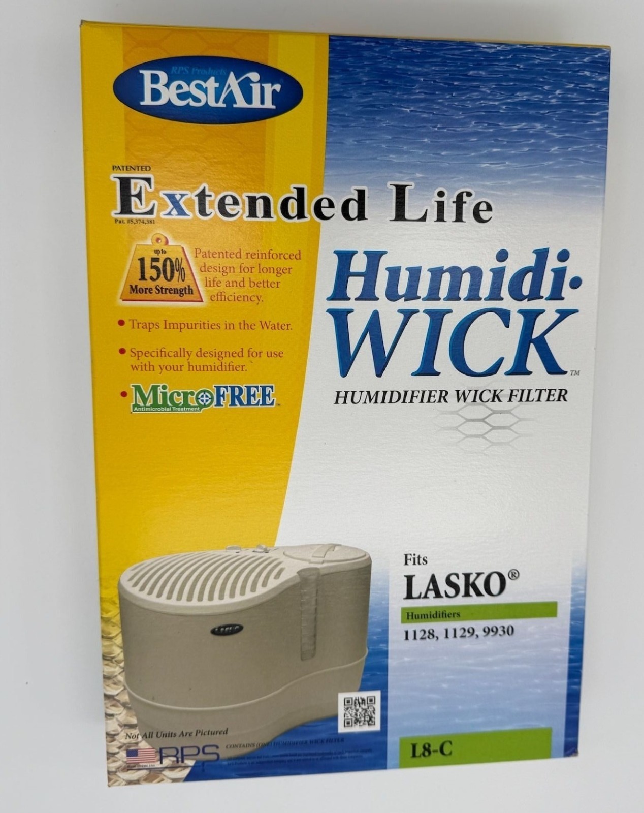 BestAir Humidi-Wick Humidifier Wick Filter Style L8-C Fits Lasko 1128 1129 9930