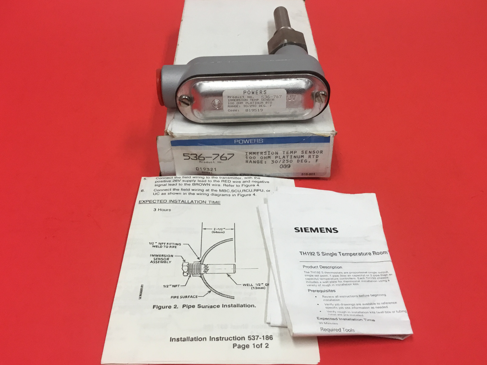 Powers - Model #536-767 - Immersion Temp. Sensor - NEW
