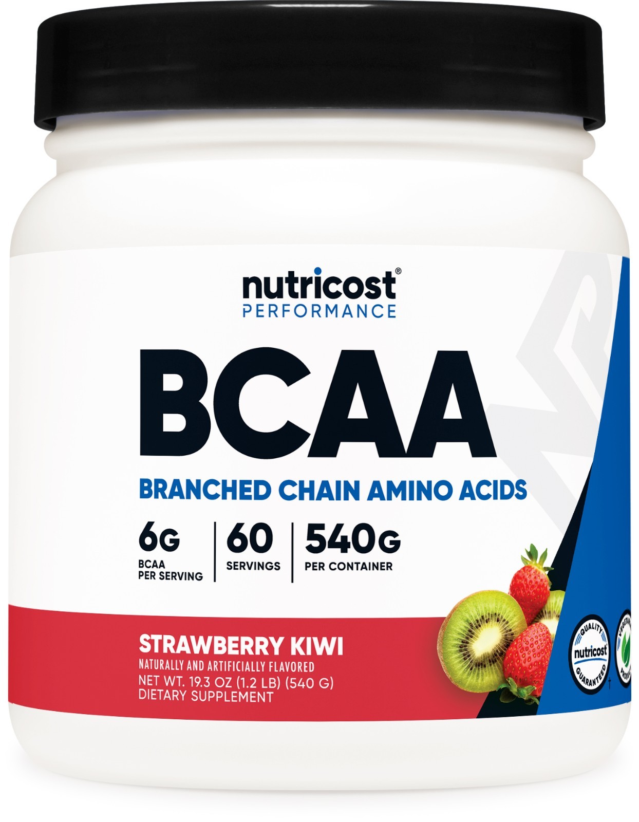 Nutricost BCAA Powder 2:1:1 (Strawberry Kiwi) 60 Servings