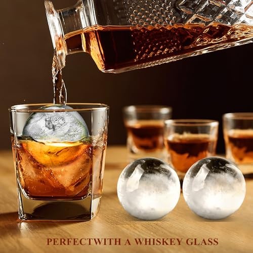 Round Ice Cube Mold,8 PCS x 1.8 in Whiskey Ice Cubes,Circle Ice Cube Tray with